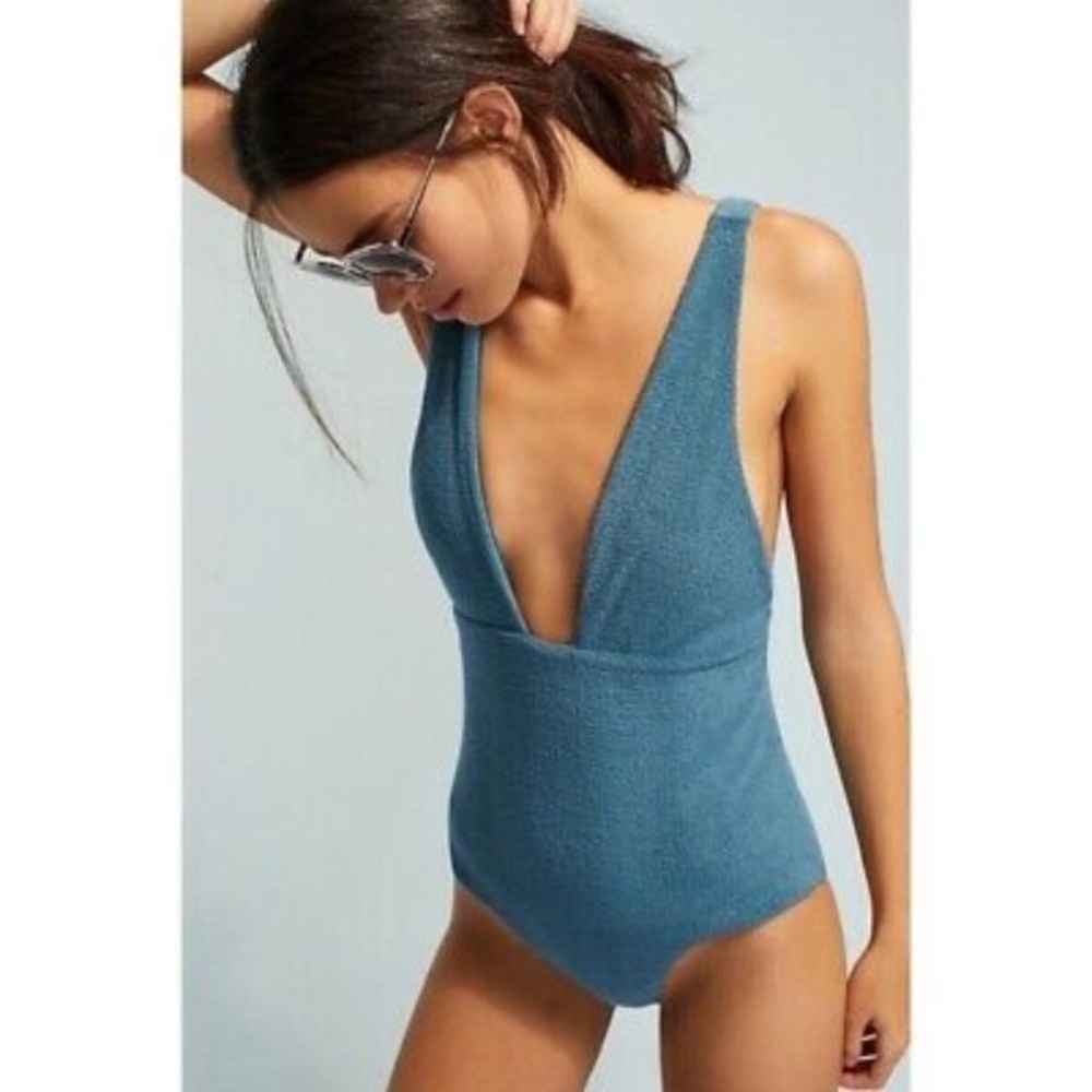 Mara Hoffman Audrey Slate One Piece Swimsuit M NWT